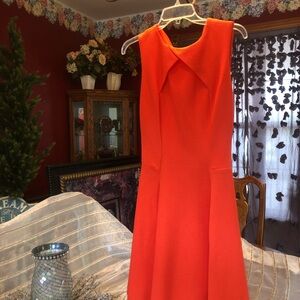 Women's Orange Sleeveless Fit-and-Flare Dress size 6 EUC